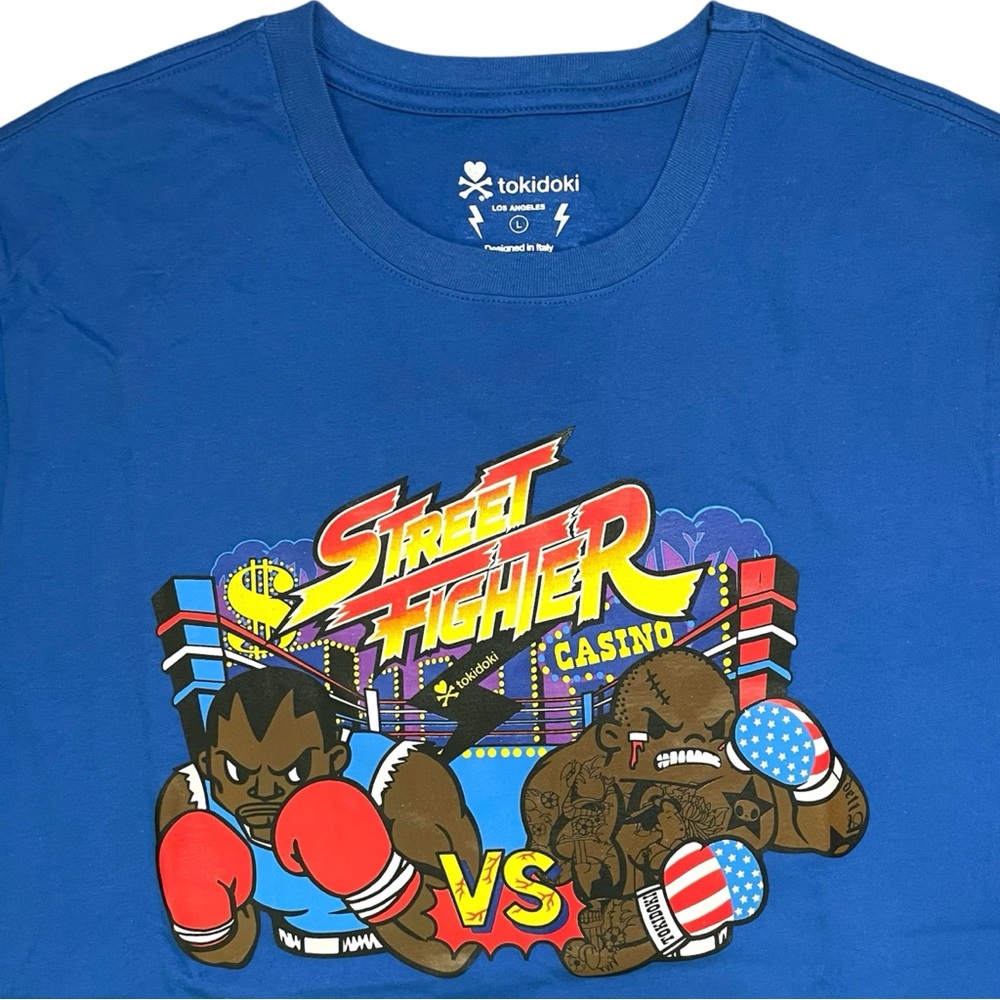 Street Fighter vs Tokidoki Boxer Balrog Mike Bison Shirt Men’s Large Tee HTF NWT